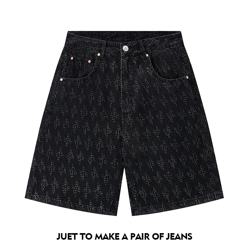 Mens Fashion Combination - Celana Pendek Denim Pria Ummer Menggabungkan