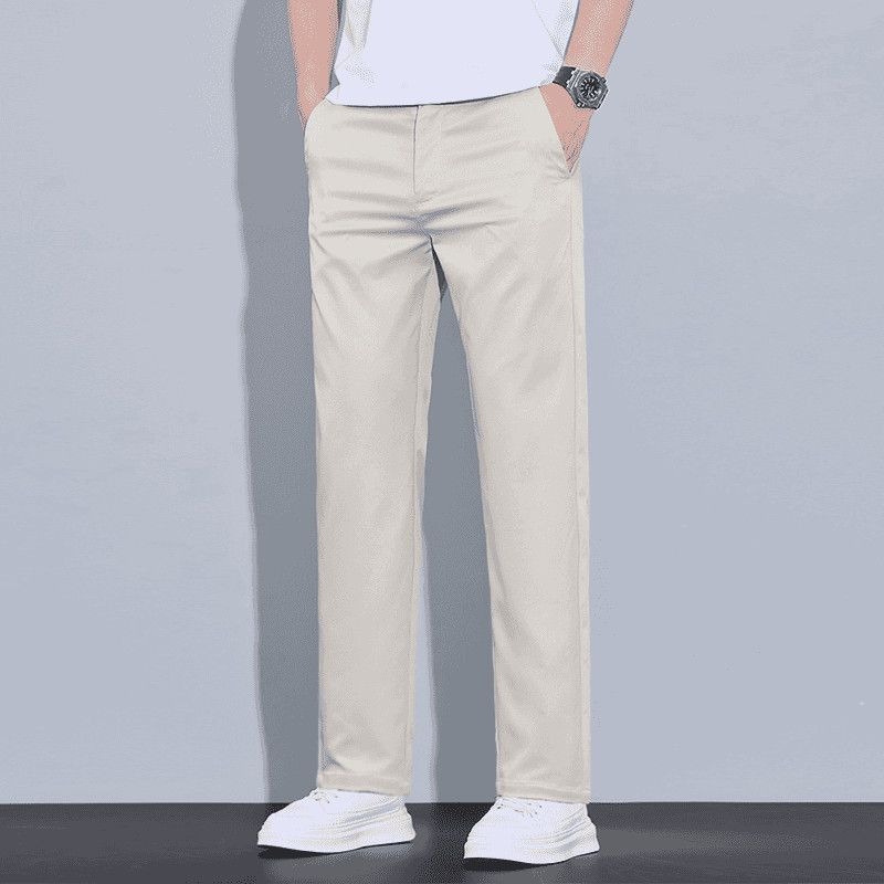 Chino Pants Men - Celana Chino Kasual Pria, Pinggang Sedang,