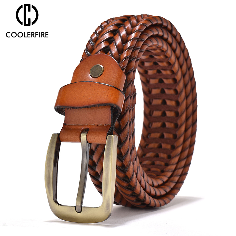 Leather Belt Braided - Sabuk Kulit Asli Pria Anyaman Berkualitas