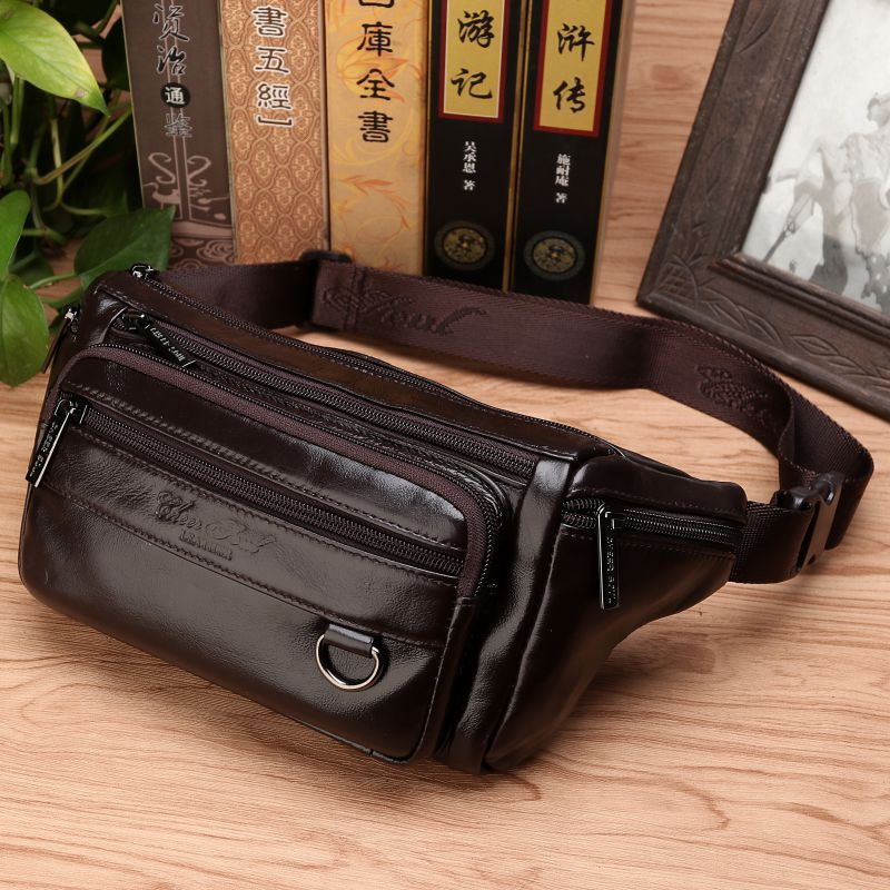 Leather Belt Braided - Tas Pinggang pria, tas selempang dada