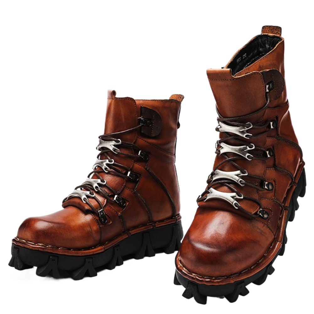 Men'S Fashion Hiking Boots - Sepatu Bot Kulit Sapi Asli Pria