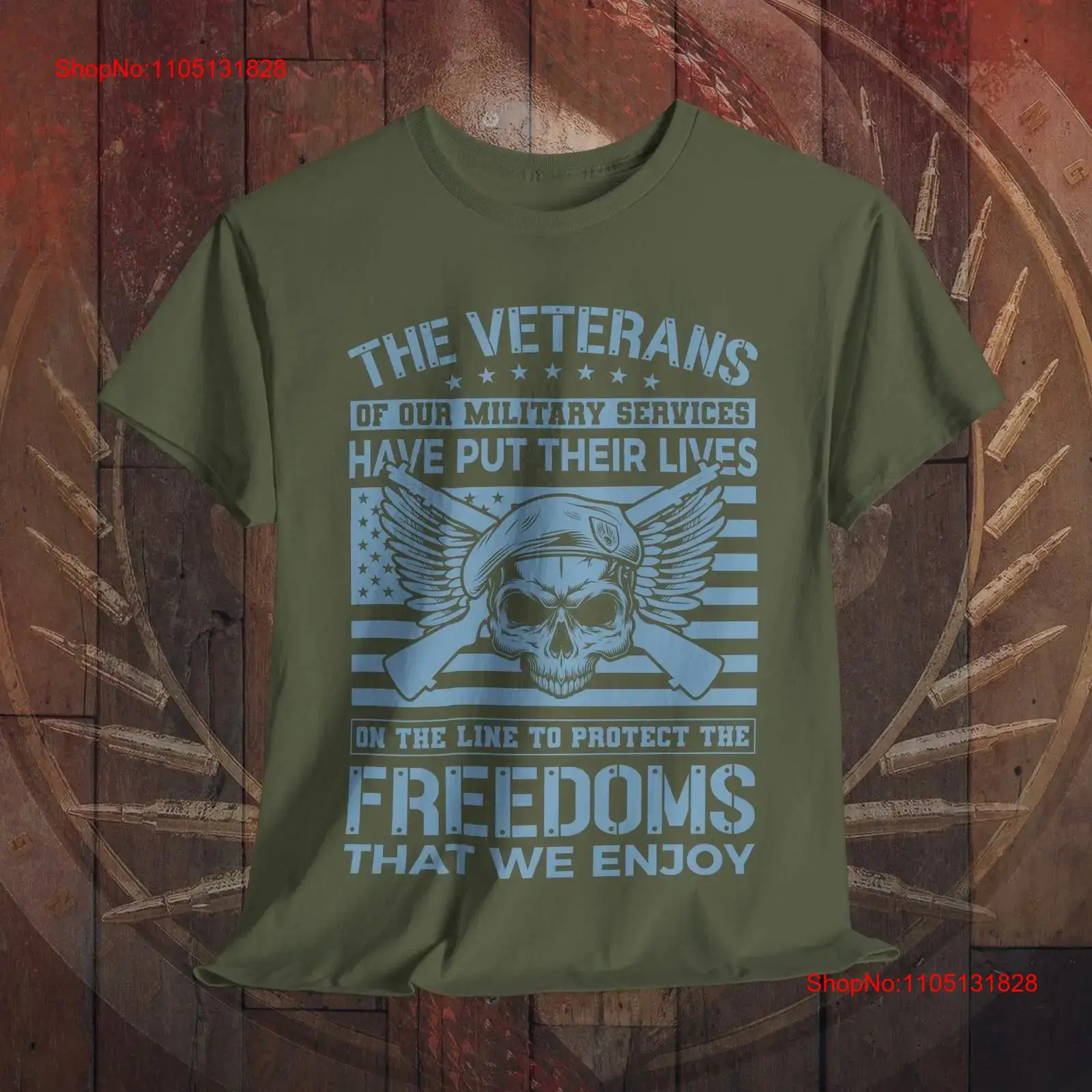 Military Shirt Men - Kaos Tentara AS Veteran Patriotik Militer