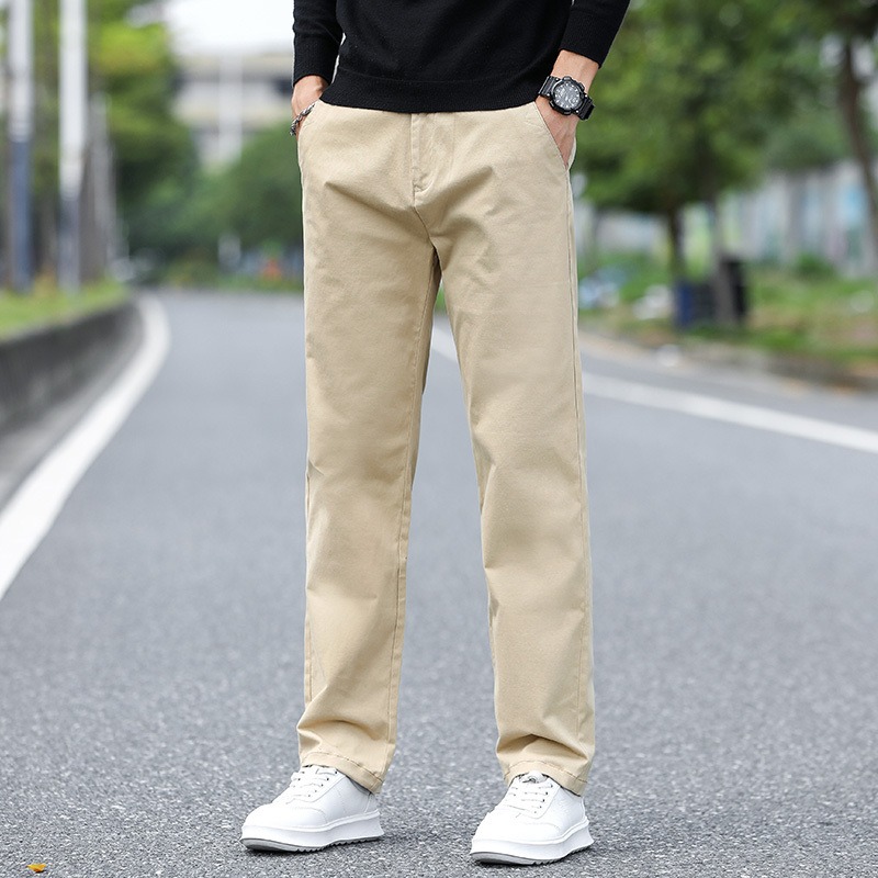 Chino Pants Men - Celana Chino Kasual Pria Pinggang Sedang,
