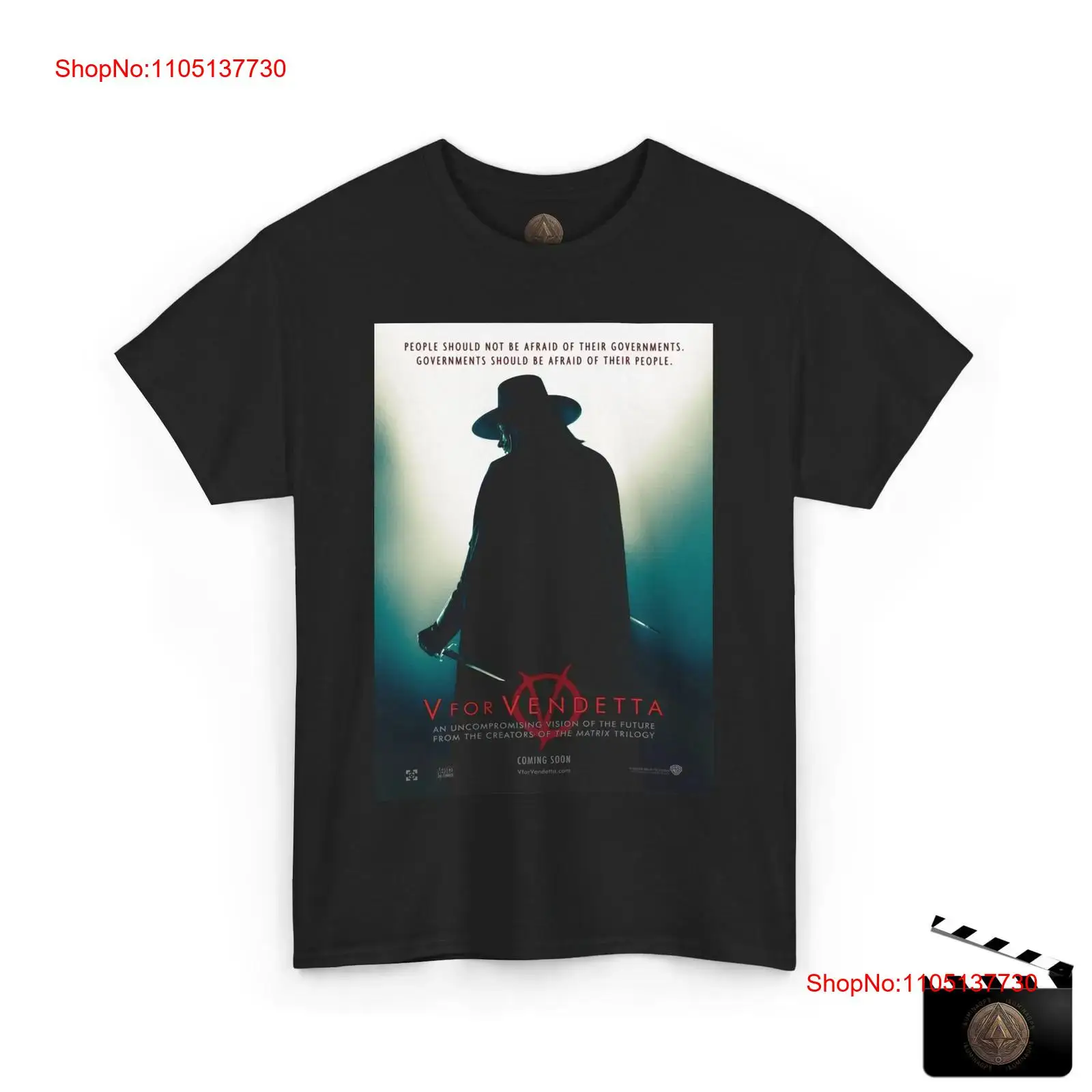 Poster Men Fashion - Kaos Poster Film Retro V For
