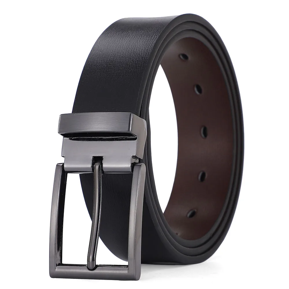 Leather Belt Braided - Sabuk Gesper Pin Kulit Sapi Pria