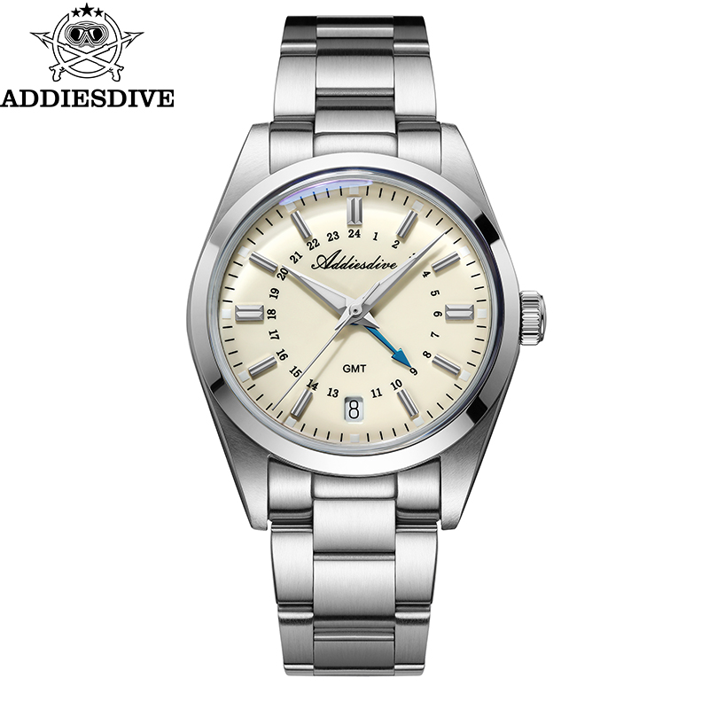 Fashion Mens Watches - ADDIESDIVE Jam Tangan GMT Mewah 36Mm