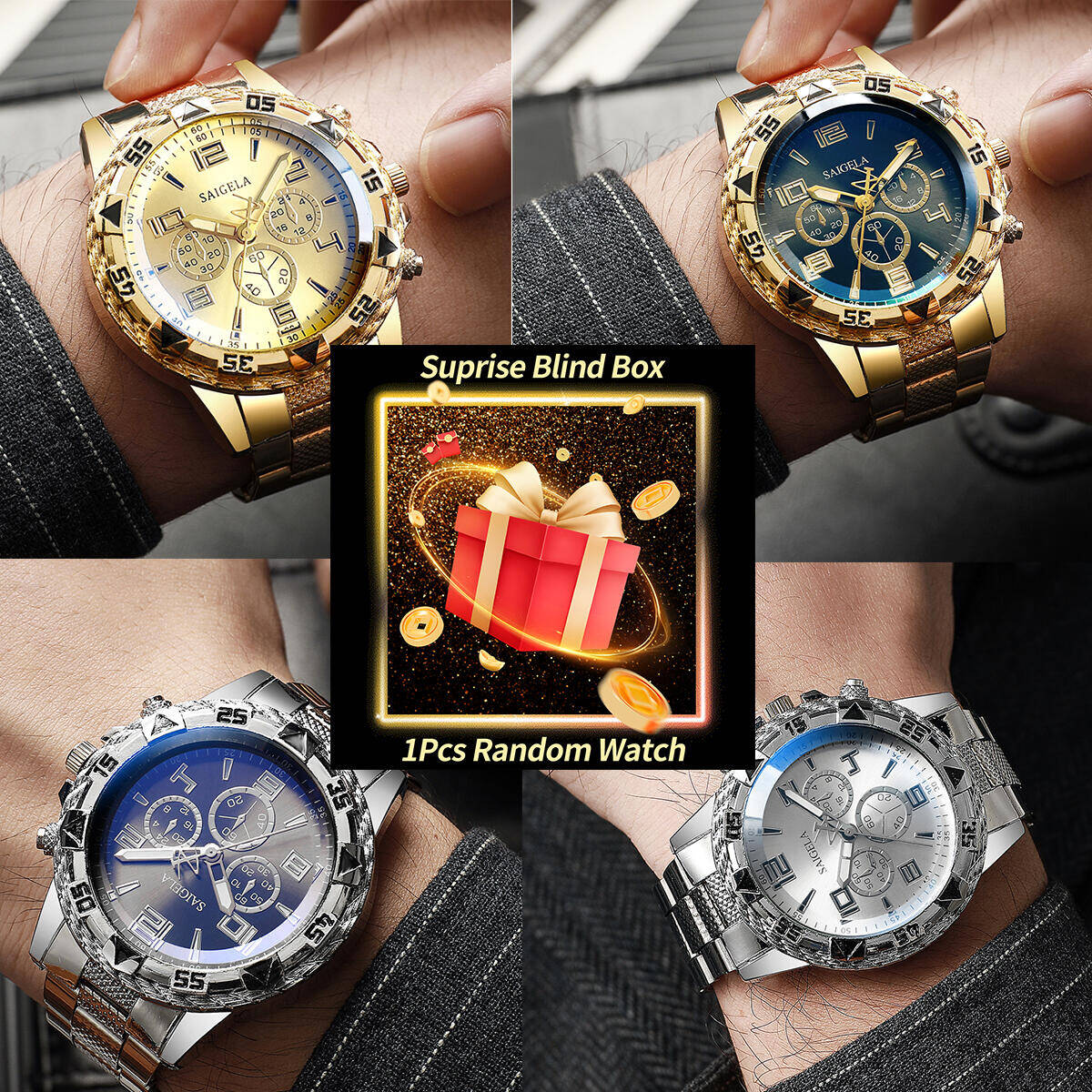 Fashion Mens Watches - 1 Buah Jam Tangan Misteri Kejutan