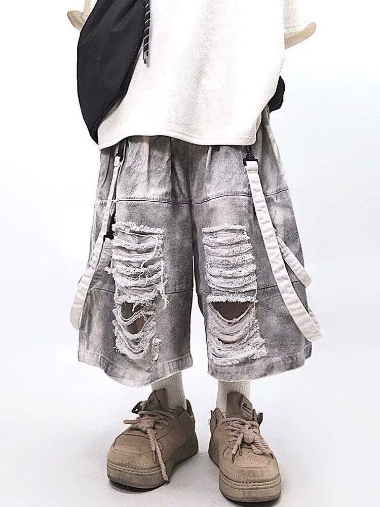Men'S Fashion Jeans - Celana Jeans Pria Retro Hip-hop Model