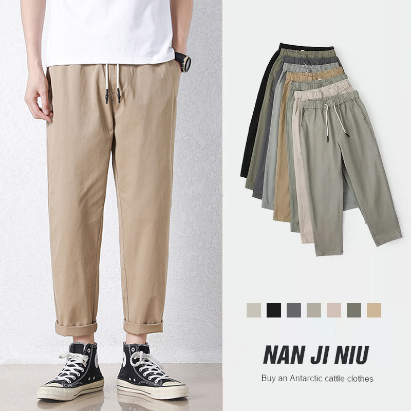Chino Pants Men - Celana Kasual Pria Musim Semi Musim