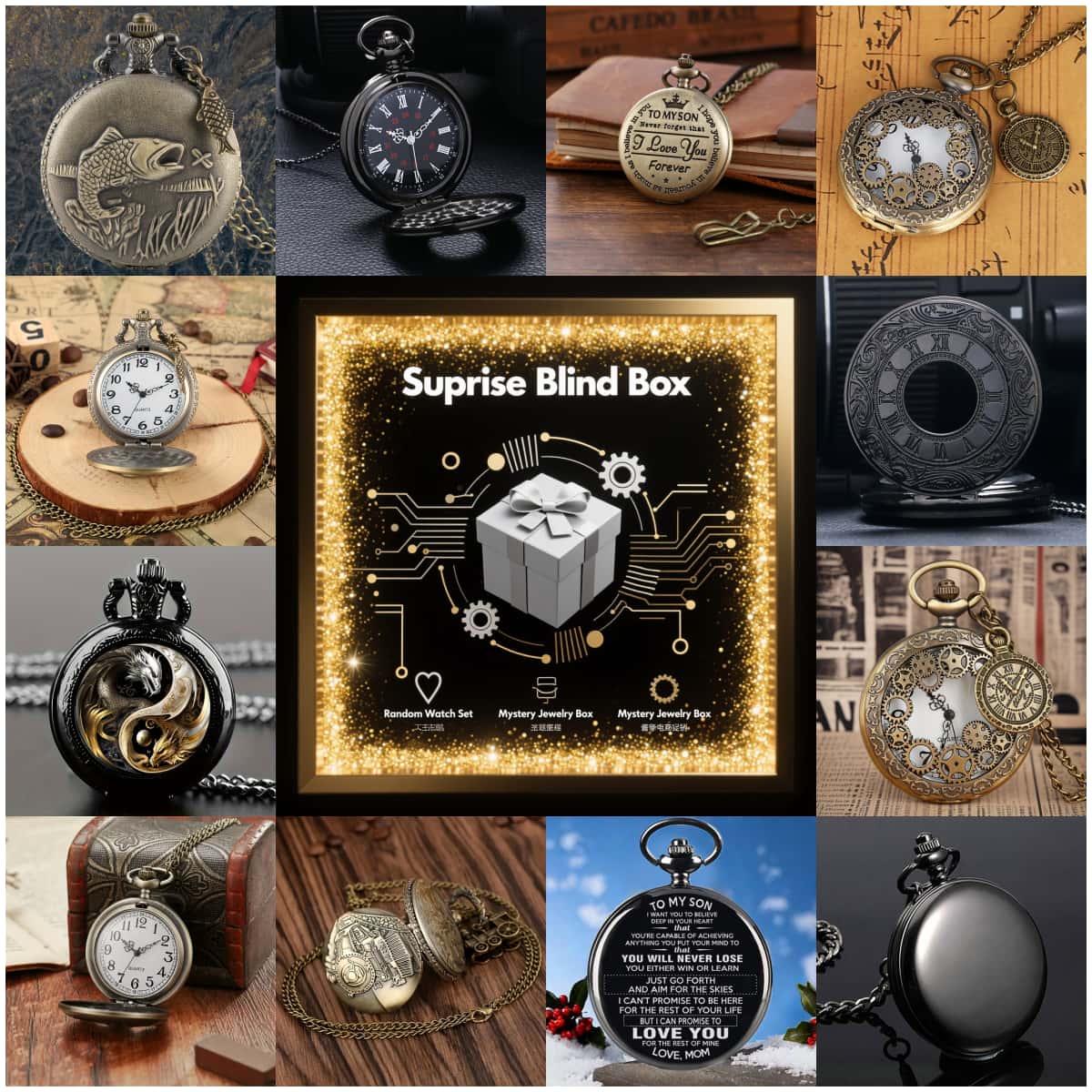 1PC Kotak Misteri Jam Tangan K - Fashion Mens Watches ulasan dan harga