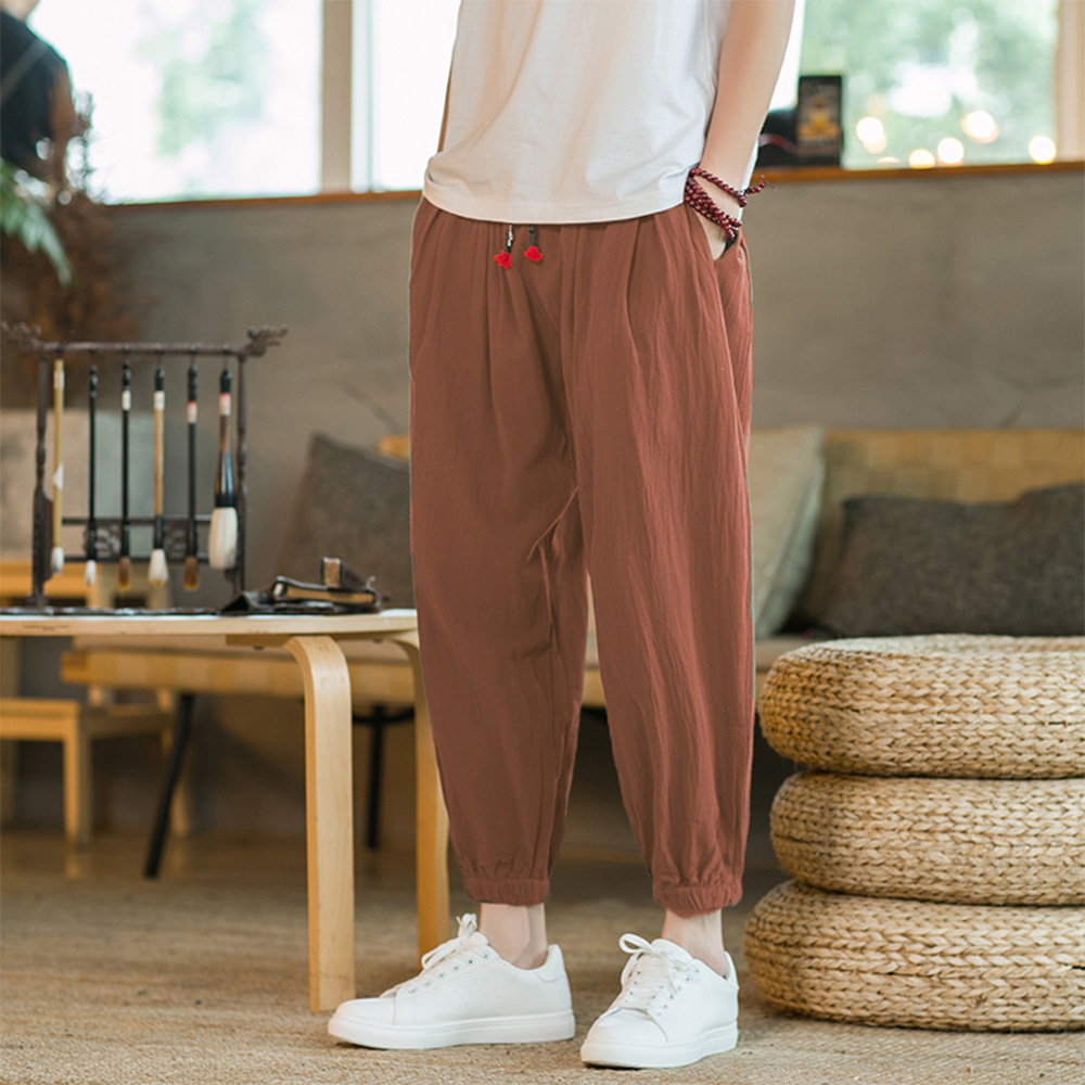 Celana Harem katun dan Linen p - Chino Pants Men ulasan dan harga