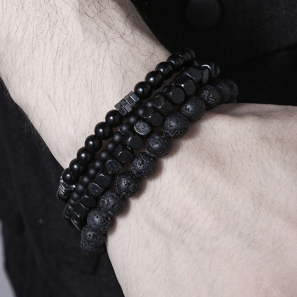 4 buah gelang manik-manik batu - Mens Fashion Combination ulasan dan harga