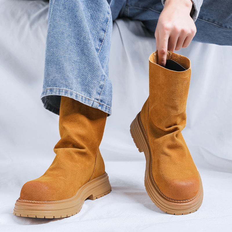 Sepatu Bot Platform Tinggi Pun - Fashion Men'S Boots ulasan dan harga