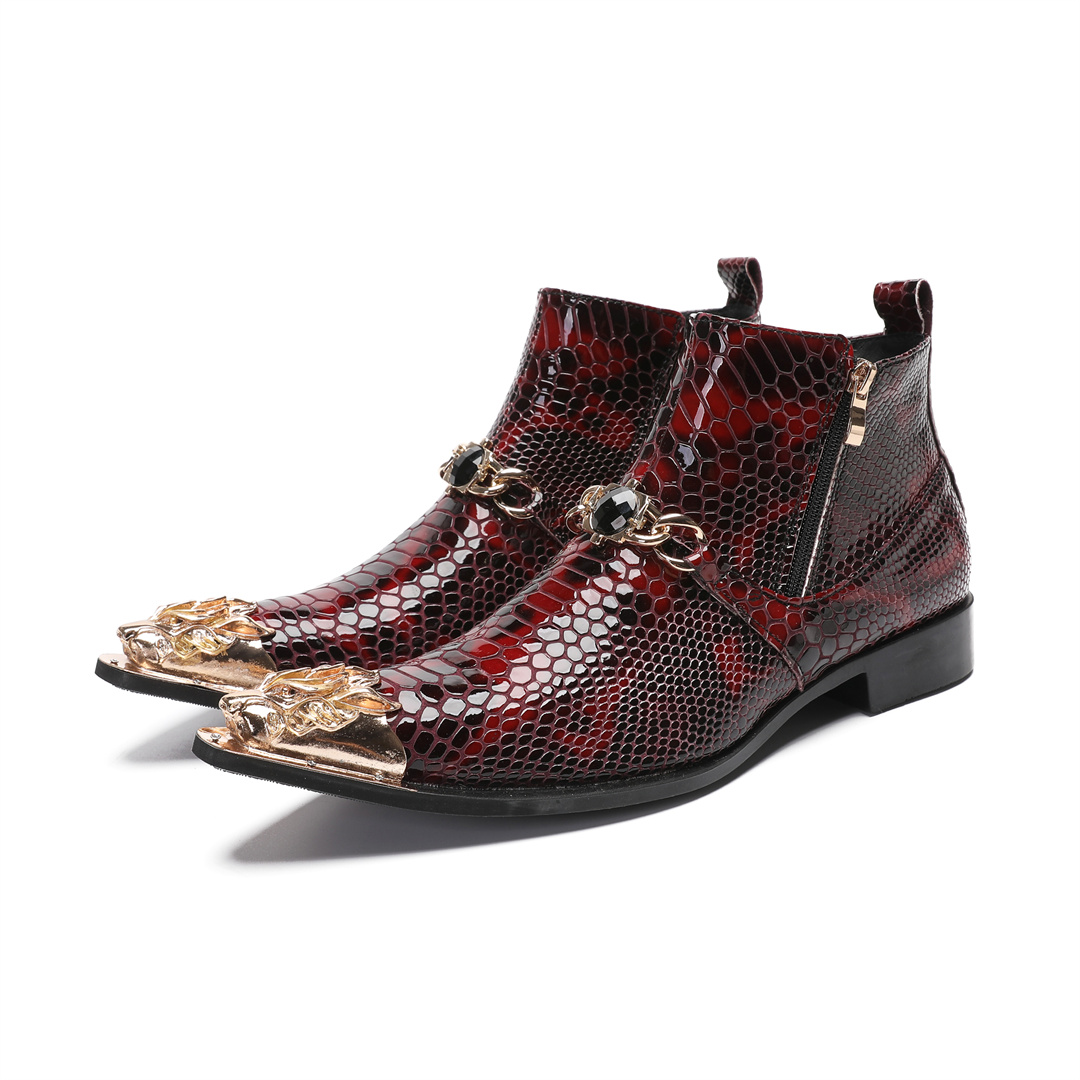 Sepatu bot kulit asli berujung - Men'S Fashion Plus ulasan dan harga