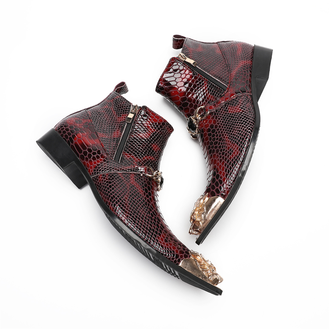 Sepatu bot kulit asli berujung - Men'S Fashion Plus ulasan dan harga