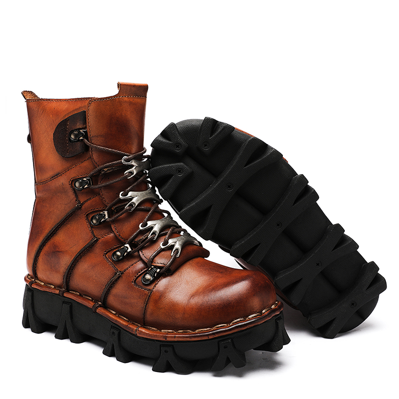Sepatu Bot Kulit Sapi Asli Pri - Men'S Fashion Hiking Boots ulasan dan harga