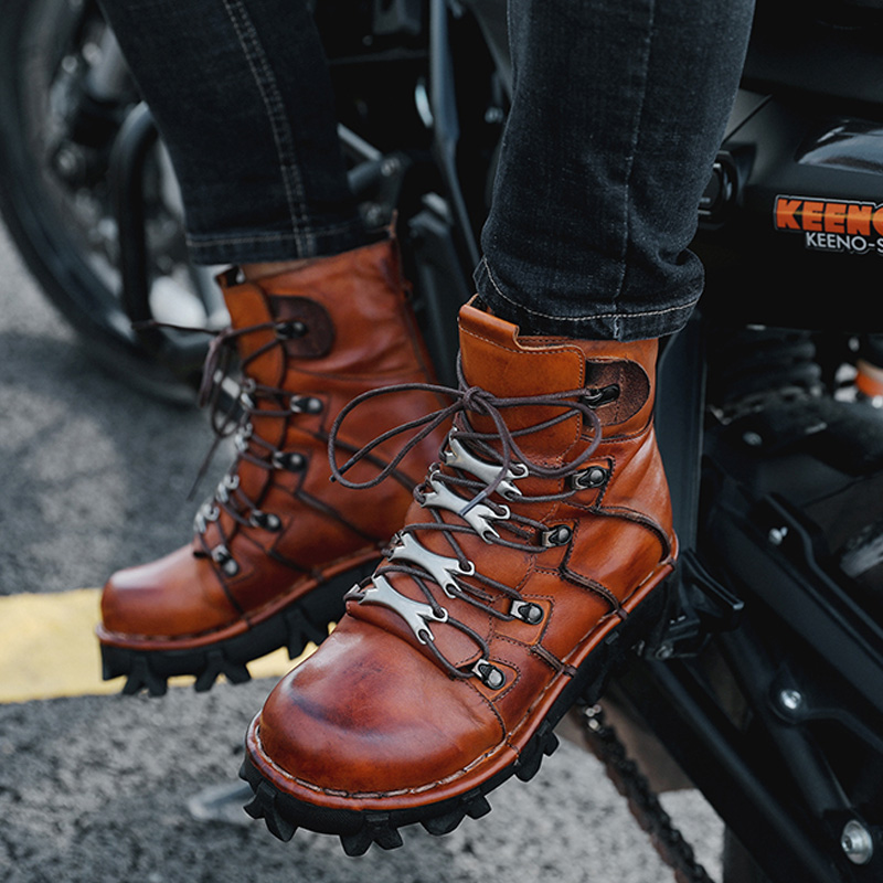Sepatu Bot Kulit Sapi Asli Pri - Men'S Fashion Hiking Boots ulasan dan harga