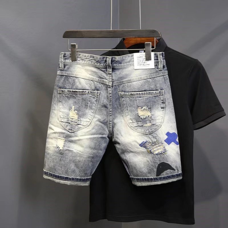 Celana jins pendek Denim pria, - Men'S Fashion Jeans ulasan dan harga