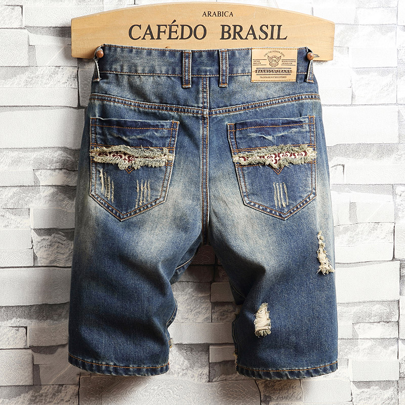 Celana Pendek Denim Hip-hop Ro - Men'S Fashion Jeans ulasan dan harga