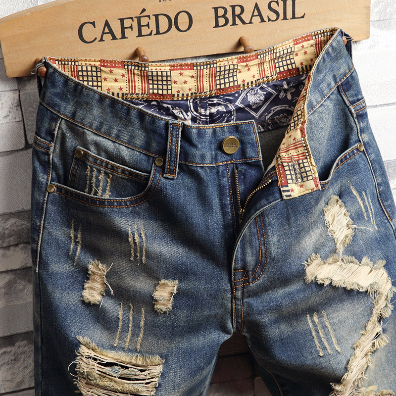 Celana Pendek Denim Hip-hop Ro - Men'S Fashion Jeans ulasan dan harga