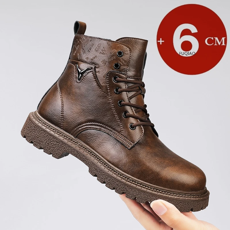 Sepatu Boots Pria Penambah Tin - Fashion Men'S Boots ulasan dan harga