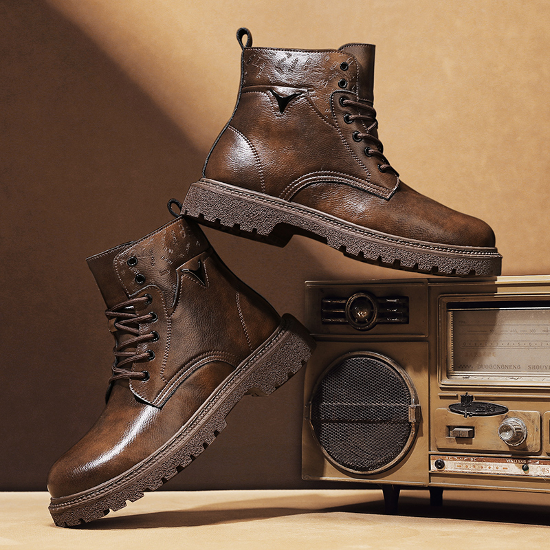 Sepatu Boots Pria Penambah Tin - Fashion Men'S Boots ulasan dan harga