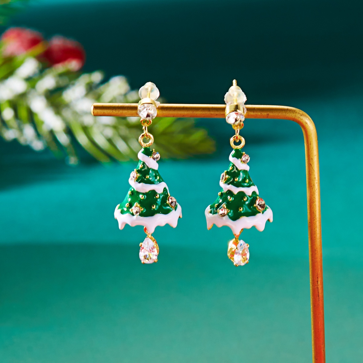 Anting-anting Natal Motif Salj - Men'S Fashion Xmas Party ulasan dan harga