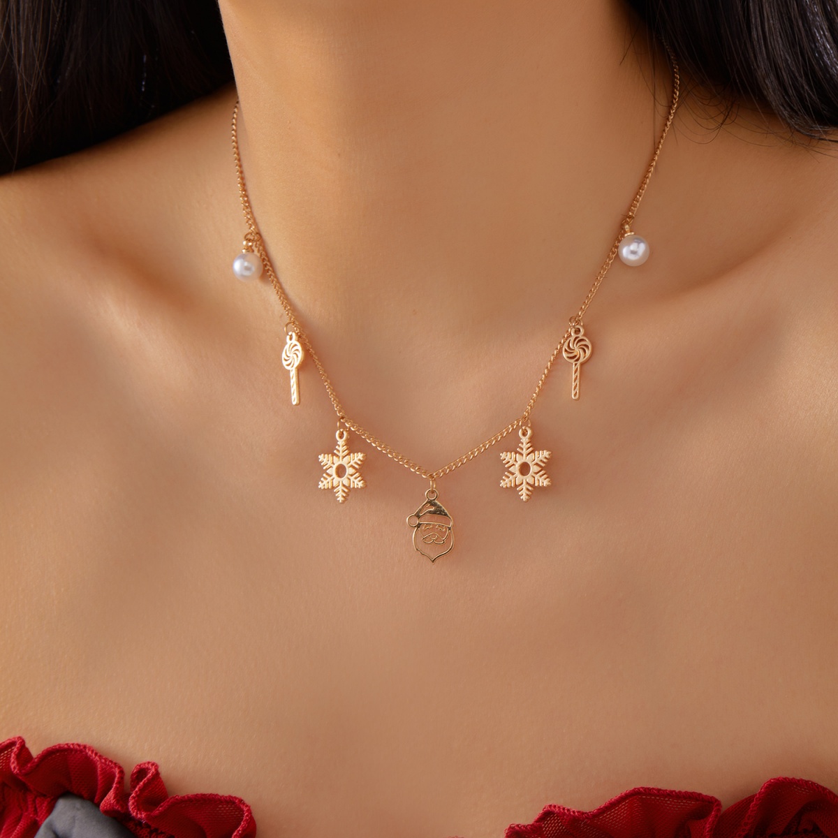 Kalung Natal Logam Berongga Sa - Men'S Fashion Xmas Party ulasan dan harga