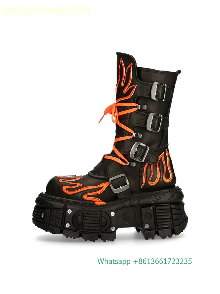 Sepatu Bot Motor Punk Gaya Ret - Fashion Men'S Boots ulasan dan harga