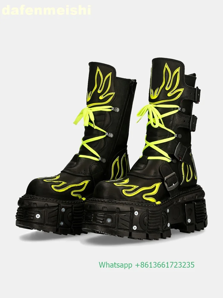 Sepatu Bot Motor Punk Gaya Ret - Fashion Men'S Boots ulasan dan harga