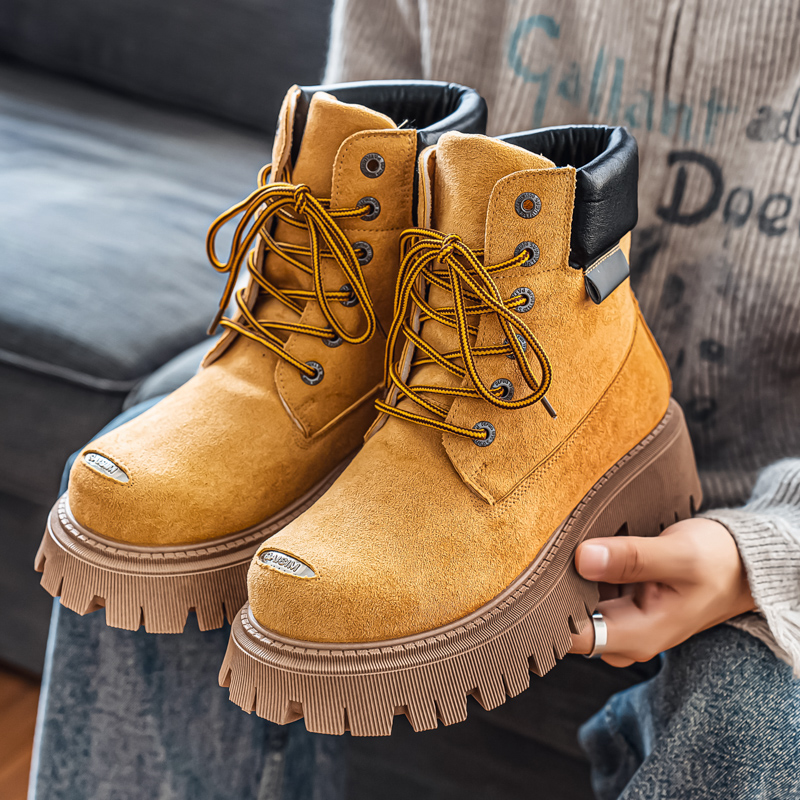 Sepatu Bot Tinggi Klasik Kulit - Fashion Men'S Boots ulasan dan harga