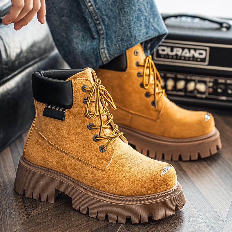 Sepatu Bot Tinggi Klasik Kulit - Fashion Men'S Boots ulasan dan harga
