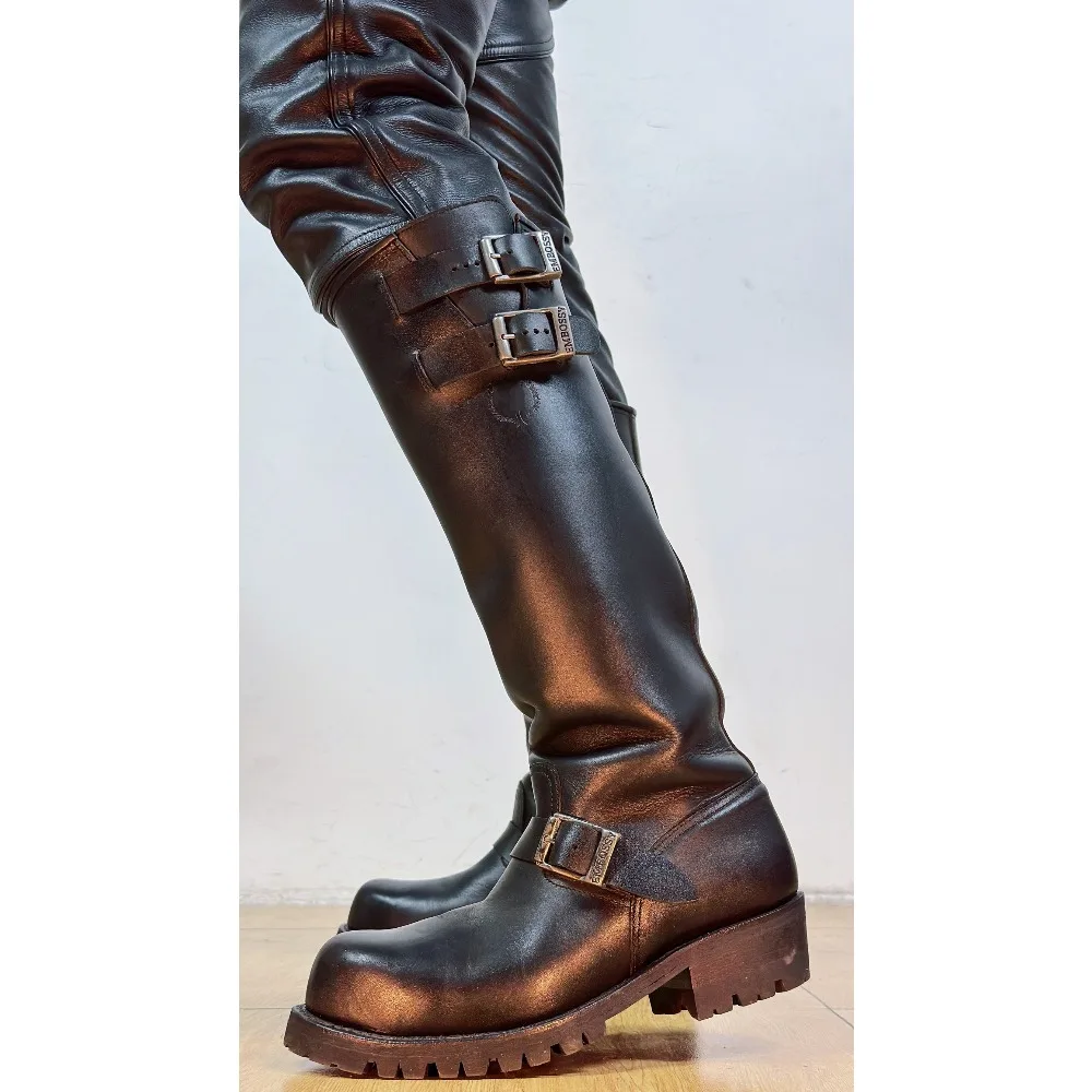 Sepatu Boots Kulit Asli Pria M - Fashion Men'S Boots ulasan dan harga