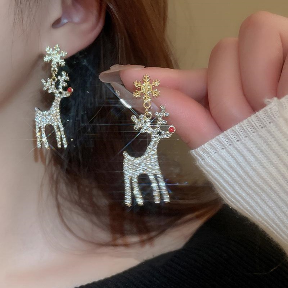 Anting-anting Natal Bentuk Rus - Men'S Fashion Xmas Party ulasan dan harga