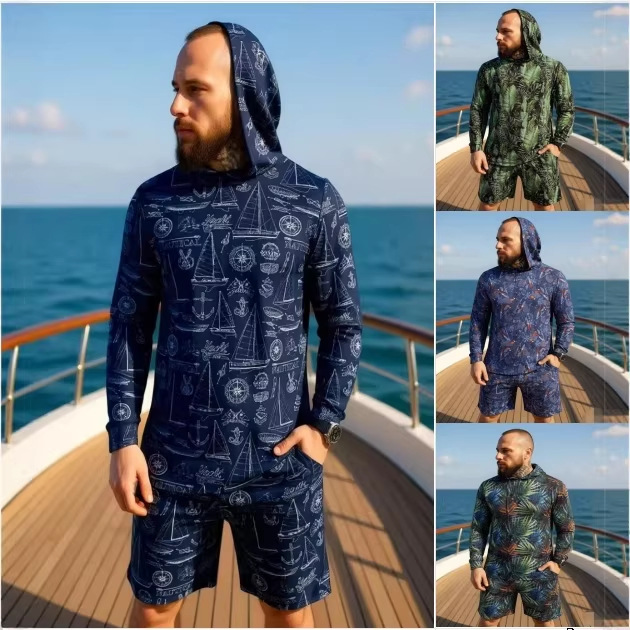 Setelan Dua Potong Hoodie Unis - Military Shirt Men ulasan dan harga