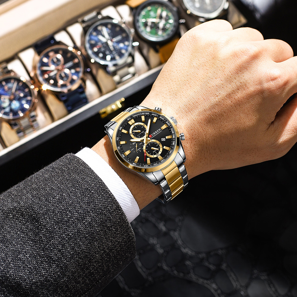 CURREN Jam Tangan Olahraga Chr - Fashion Mens Watches ulasan dan harga