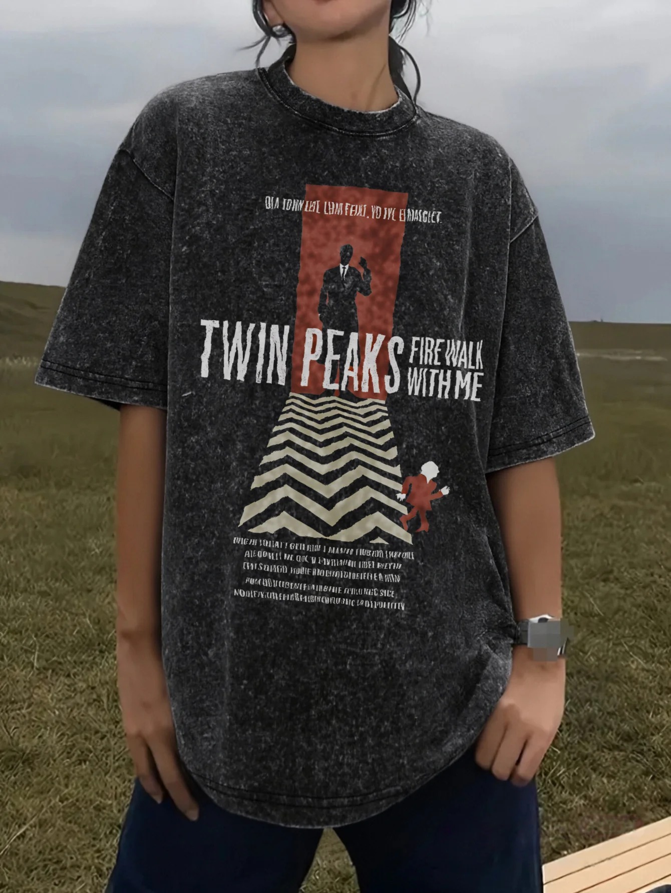 Twin Peaks TV Show Washed Over - Poster Men Fashion ulasan dan harga