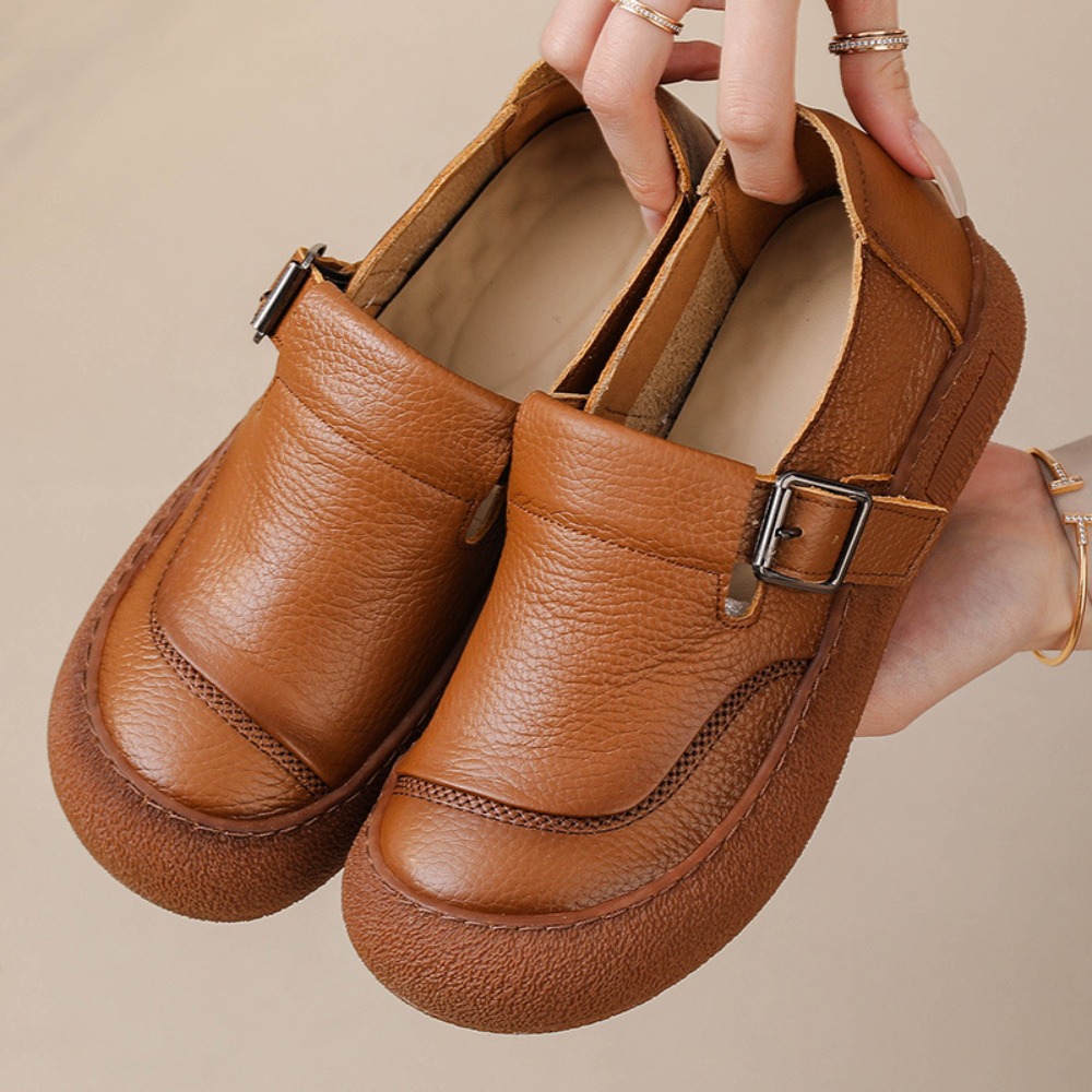 Sepatu Kasual Wanita Musim Sem - Leather Belt Braided ulasan dan harga