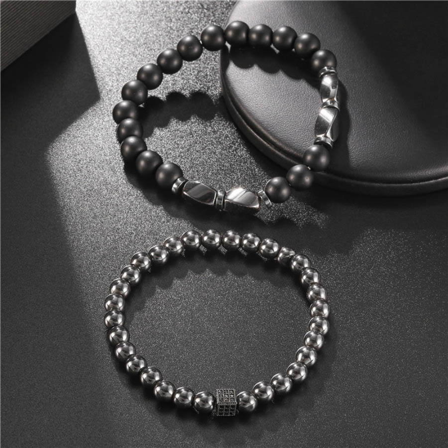 Set Gelang Premium Pria Batu H - Mens Fashion Combination ulasan dan harga