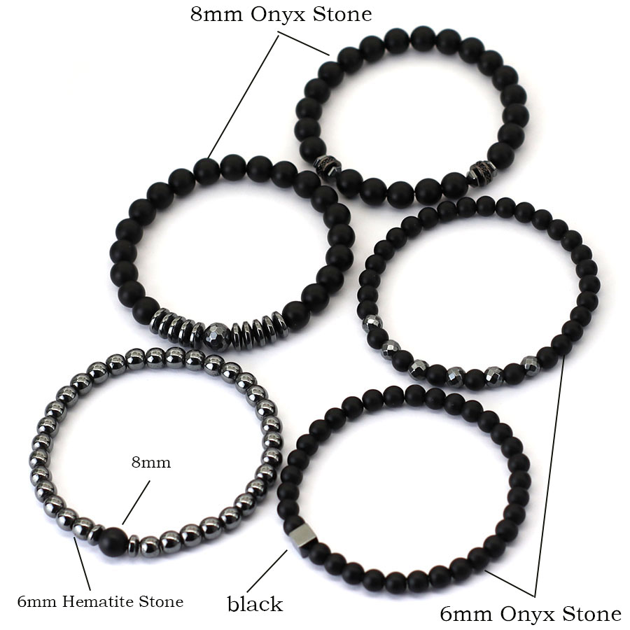 Set Gelang Premium Pria Batu H - Mens Fashion Combination ulasan dan harga