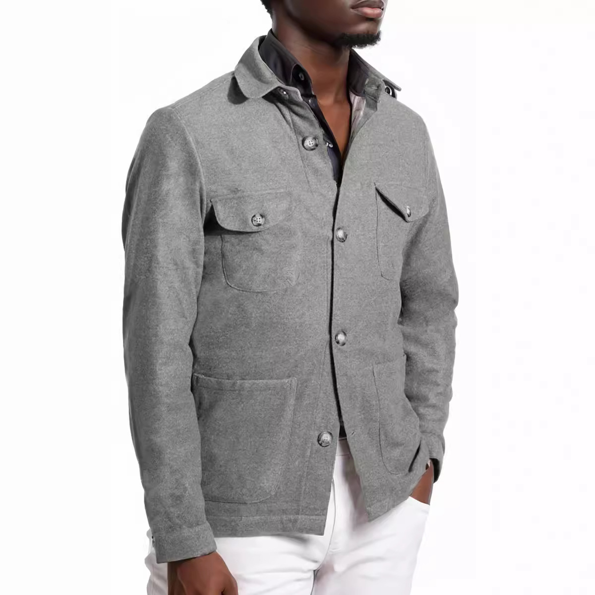 Jaket Campuran Wol Pria Klasik - Mens Fashion Style Images ulasan dan harga