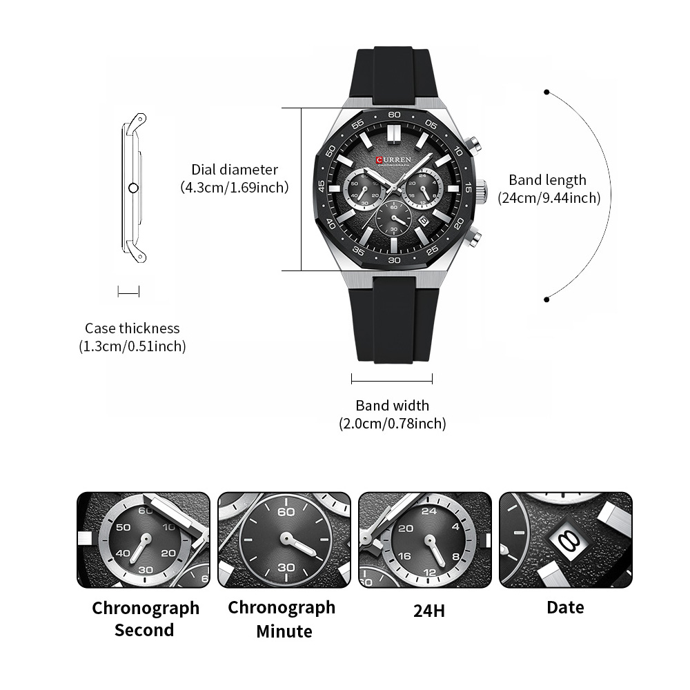 CURREN Jam Tangan Olahraga Pri - Fashion Mens Watches ulasan dan harga