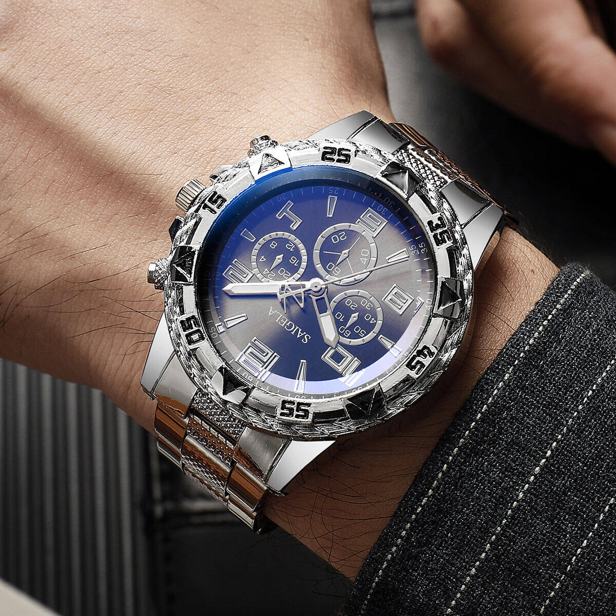 1 Buah Jam Tangan Misteri Keju - Fashion Mens Watches ulasan dan harga