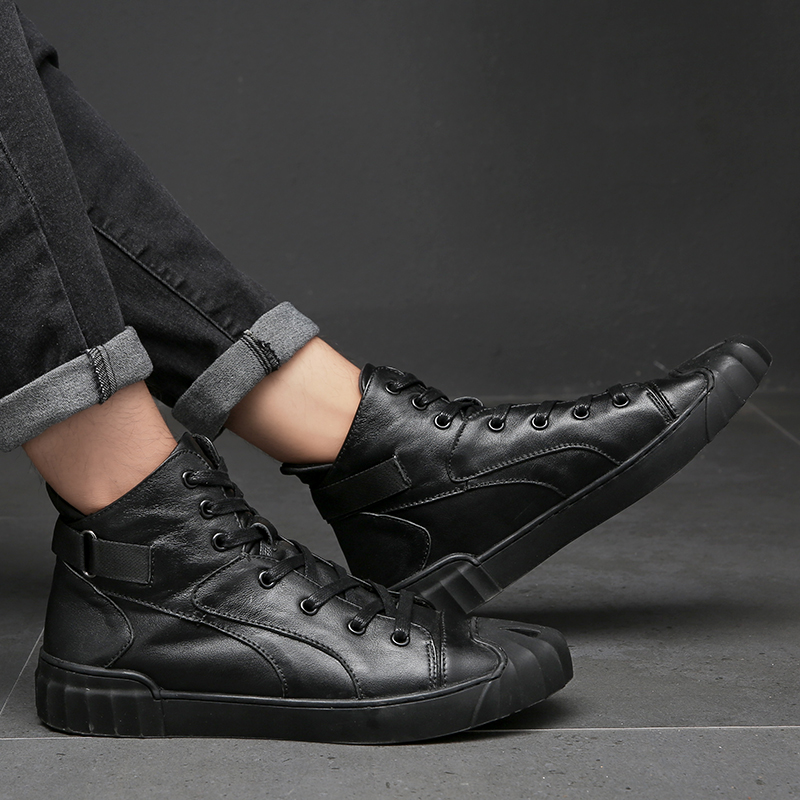 Sepatu Bot Pendek Kasual Kulit - Men'S Fashion Loafers Shoes ulasan dan harga