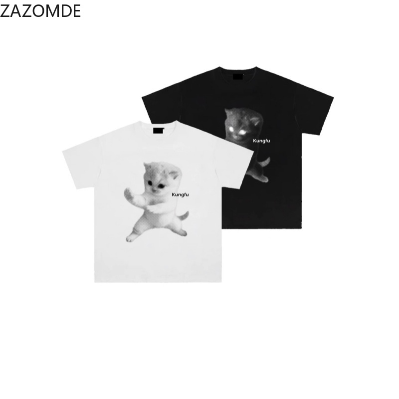 ZAZOMDE Ins Kaos Grafis Slogan - Mens Fashion Style Images ulasan dan harga