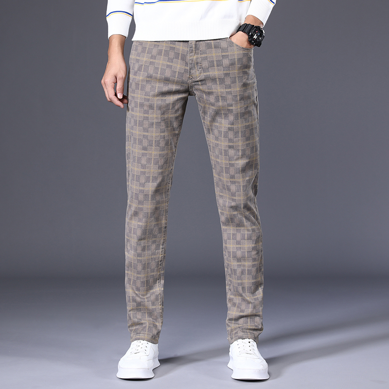 Celana kasual kotak-kotak klas - Mens Fashion Young ulasan dan harga