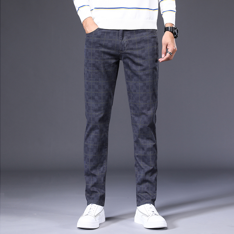 Celana kasual kotak-kotak klas - Mens Fashion Young ulasan dan harga