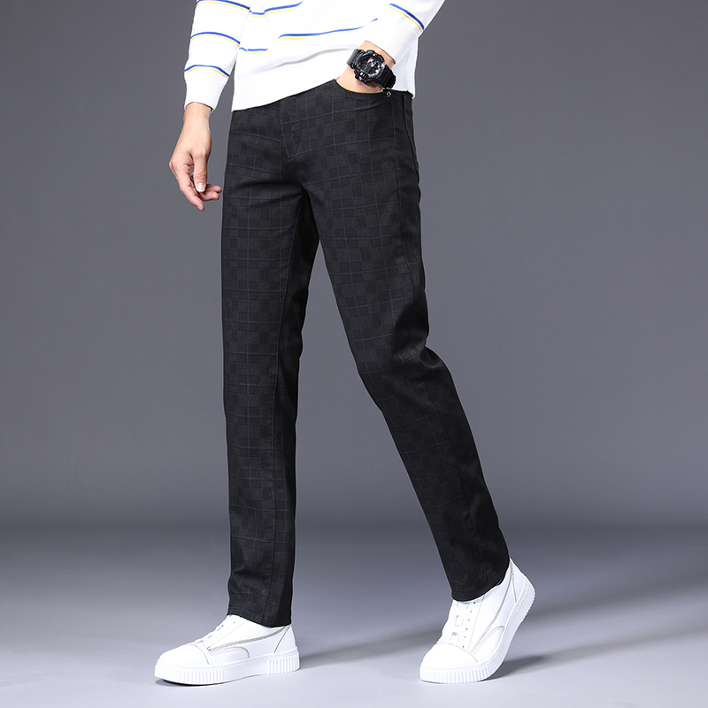Celana kasual kotak-kotak klas - Mens Fashion Young ulasan dan harga